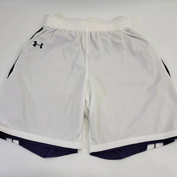 Women's Under Armour Drop Step Reversible Basketball Shorts in Purple UKS526W NW - Picture 8 of 8